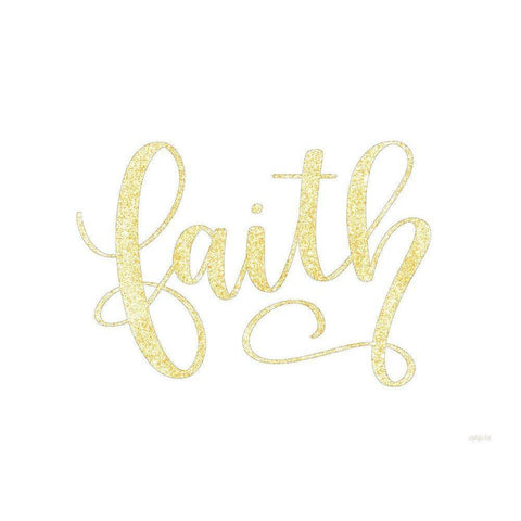 Faith Gold Ornate Wood Framed Art Print with Double Matting by Imperfect Dust