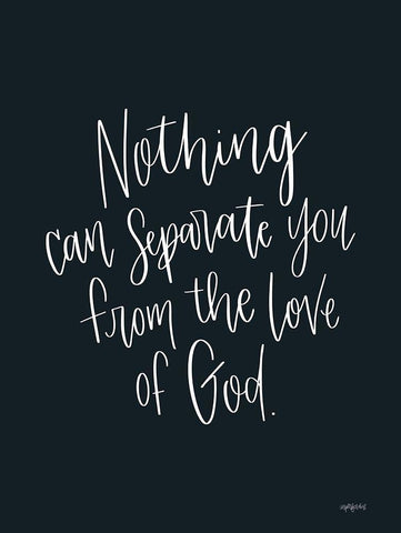 Nothing Can Separate You White Modern Wood Framed Art Print with Double Matting by Imperfect Dust