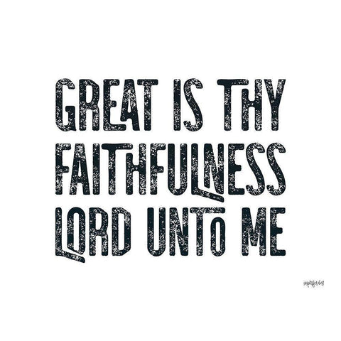 Great is Thy Faithfulness Gold Ornate Wood Framed Art Print with Double Matting by Imperfect Dust