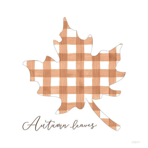 Autumn Leaves Black Modern Wood Framed Art Print with Double Matting by Imperfect Dust