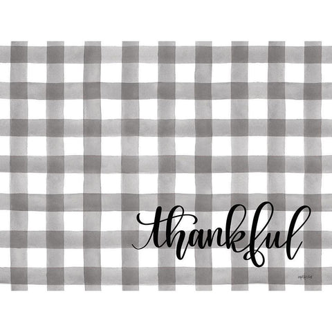 Thankful Black Modern Wood Framed Art Print by Imperfect Dust