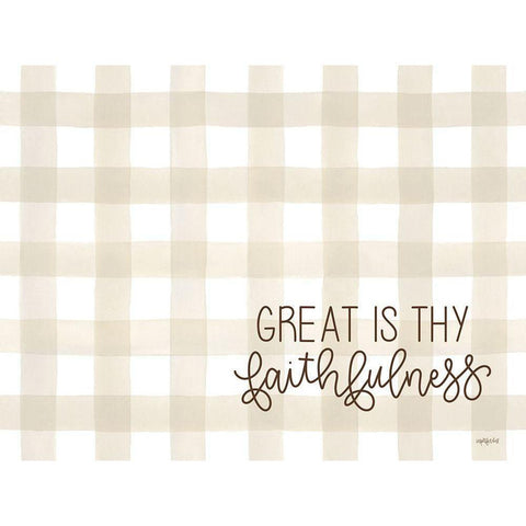 Great is Thy Faithfulness White Modern Wood Framed Art Print by Imperfect Dust