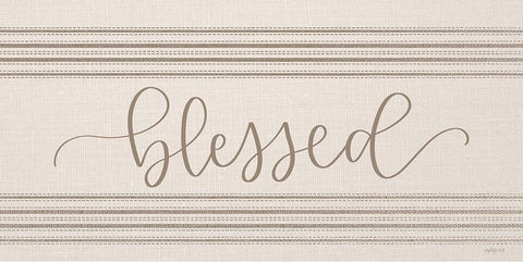 Blessed White Modern Wood Framed Art Print with Double Matting by Imperfect Dust