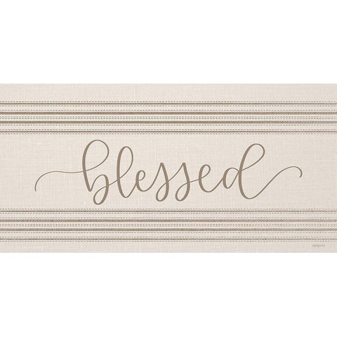 Blessed Black Modern Wood Framed Art Print with Double Matting by Imperfect Dust