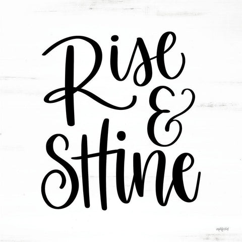 Rise And Shine      White Modern Wood Framed Art Print with Double Matting by Imperfect Dust