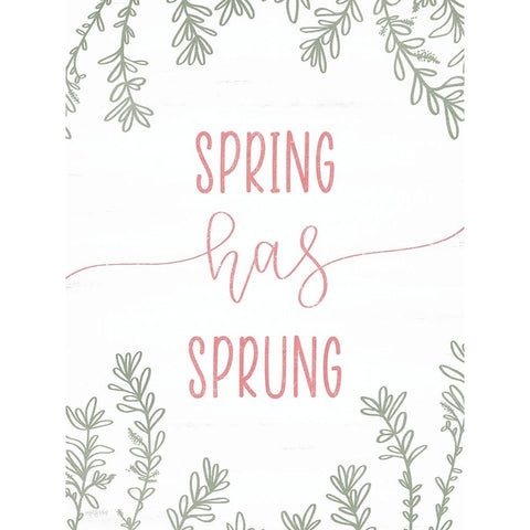 Spring has Sprung White Modern Wood Framed Art Print by Imperfect Dust