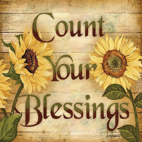 Count Your Blessings Black Modern Wood Framed Art Print by Wargo, Ed