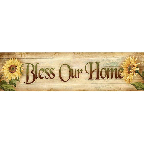 Bless Our Home Gold Ornate Wood Framed Art Print with Double Matting by Wargo, Ed
