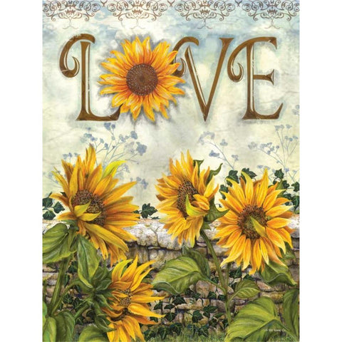 Love Black Modern Wood Framed Art Print by Wargo, Ed