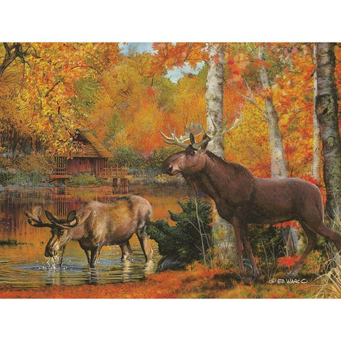 Peaceful Retreat Black Modern Wood Framed Art Print by Wargo, Ed