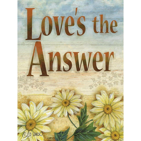 Loves the Answer Black Modern Wood Framed Art Print with Double Matting by Wargo, Ed
