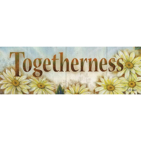 Togetherness Black Modern Wood Framed Art Print with Double Matting by Wargo, Ed