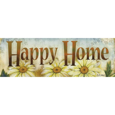 Happy Home Gold Ornate Wood Framed Art Print with Double Matting by Wargo, Ed