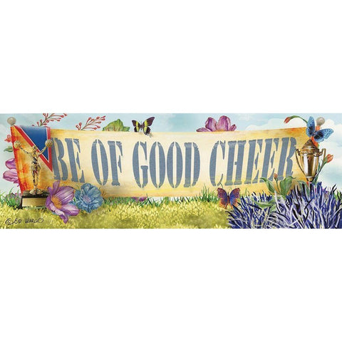 Be of Good Cheer Black Modern Wood Framed Art Print by Wargo, Ed
