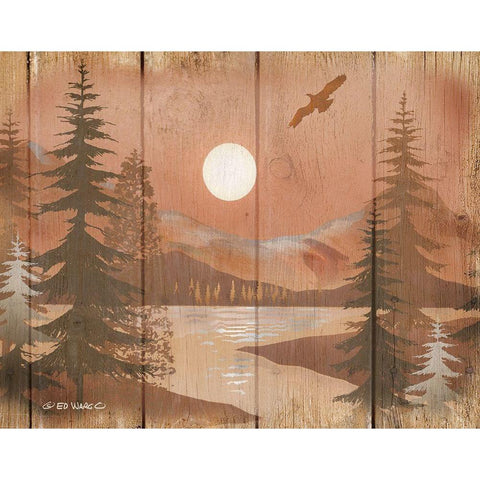 Full Moon II White Modern Wood Framed Art Print by Wargo, Ed