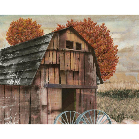 Country Barn I White Modern Wood Framed Art Print by Wargo, Ed