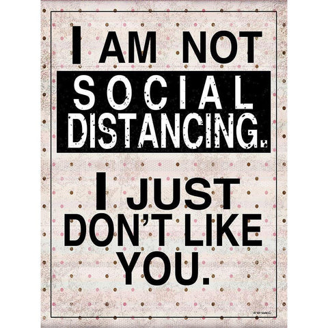 Social Distancing Gold Ornate Wood Framed Art Print with Double Matting by Wargo, Ed