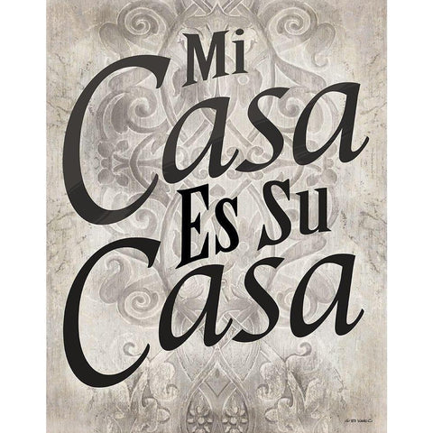 Mi Casa es Su Casa White Modern Wood Framed Art Print by Wargo, Ed