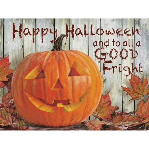 Happy Halloween White Modern Wood Framed Art Print by Wargo, Ed