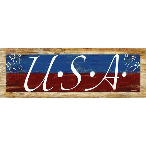 USA White Modern Wood Framed Art Print by Wargo, Ed