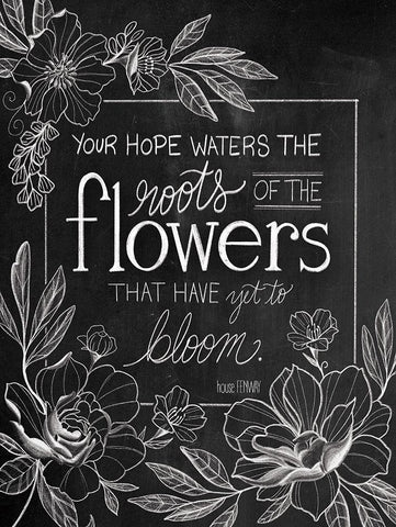 Yet to Bloom White Modern Wood Framed Art Print with Double Matting by House Fenway