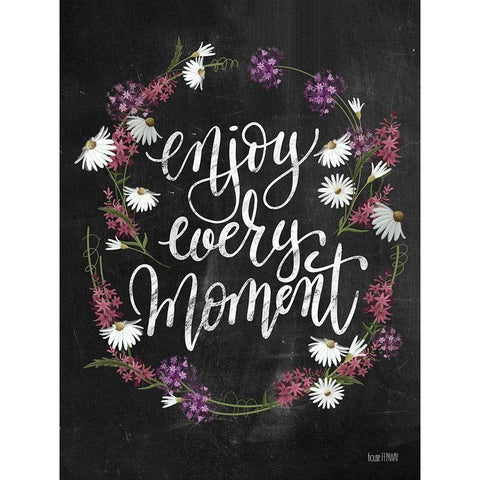 Enjoy Every Moment Gold Ornate Wood Framed Art Print with Double Matting by House Fenway