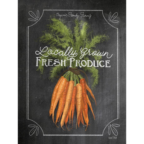 Fresh Carrots Gold Ornate Wood Framed Art Print with Double Matting by House Fenway