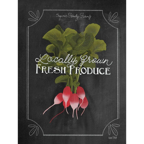 Fresh Radishes Gold Ornate Wood Framed Art Print with Double Matting by House Fenway