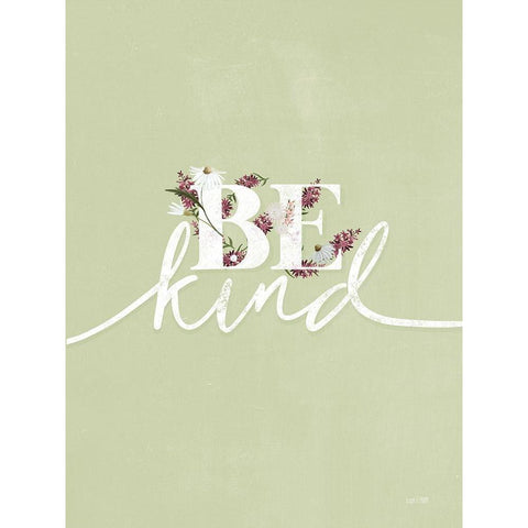 Be Kind Black Modern Wood Framed Art Print by House Fenway