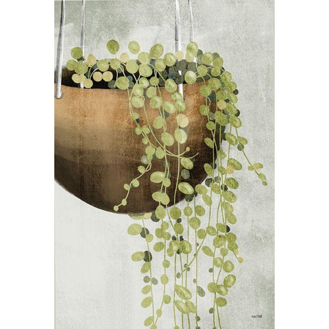 String of Pearls II Black Modern Wood Framed Art Print by House Fenway