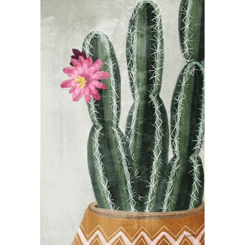 Flowering Cactus Black Modern Wood Framed Art Print by House Fenway
