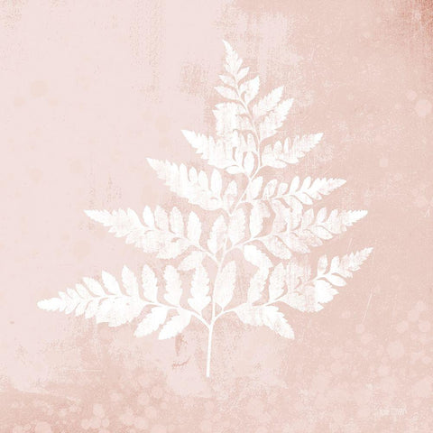 Blush Fern I Gold Ornate Wood Framed Art Print with Double Matting by House Fenway