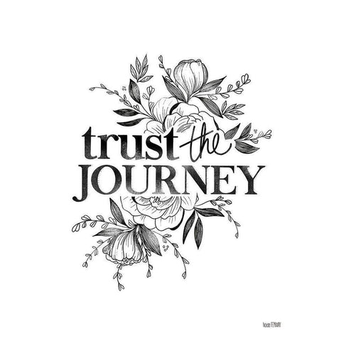 Trust the Journey   Black Modern Wood Framed Art Print by House Fenway