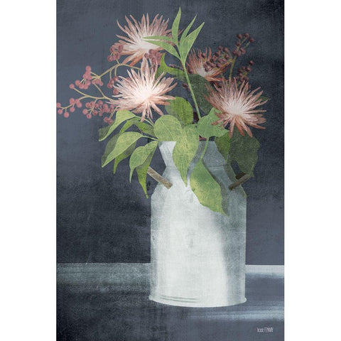 Farmhouse Elderberries Black Modern Wood Framed Art Print with Double Matting by House Fenway