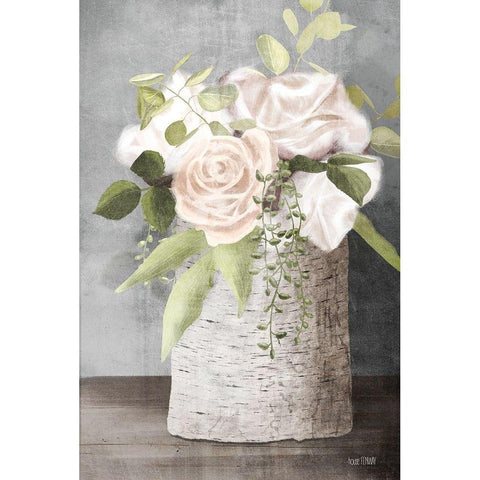 Floral Birch    Black Modern Wood Framed Art Print with Double Matting by House Fenway