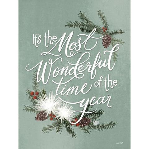 Christmas Wonder White Modern Wood Framed Art Print by House Fenway