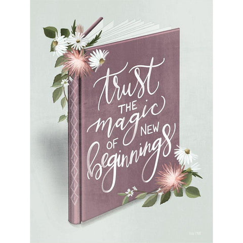 New Beginnings White Modern Wood Framed Art Print by House Fenway