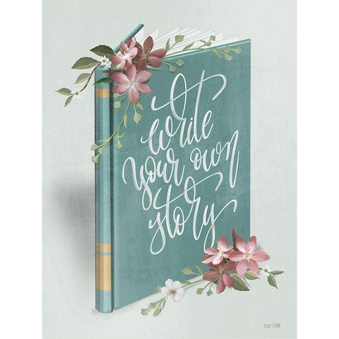 Write Your Own Story Gold Ornate Wood Framed Art Print with Double Matting by House Fenway