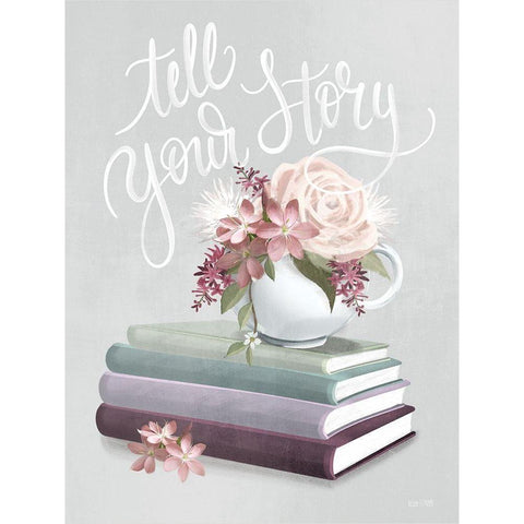 Tell Your Story Black Modern Wood Framed Art Print with Double Matting by House Fenway