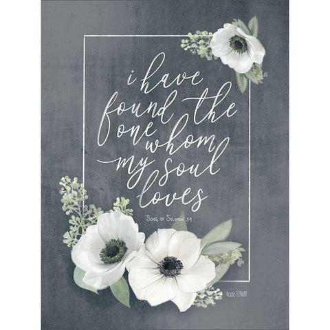 My Soul Loves White Modern Wood Framed Art Print by House Fenway