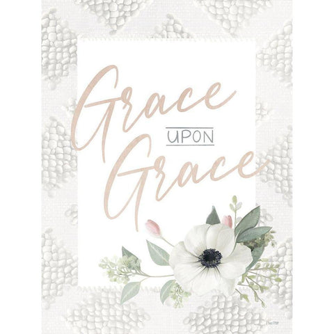 Grace Upon Grace Gold Ornate Wood Framed Art Print with Double Matting by House Fenway