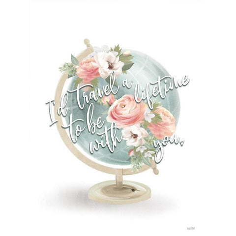 Travel A Lifetime     Black Modern Wood Framed Art Print with Double Matting by House Fenway