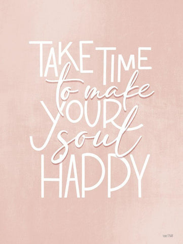 Spring Harmony Take Time White Modern Wood Framed Art Print with Double Matting by House Fenway