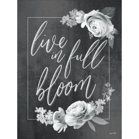 Live in Full Bloom Gold Ornate Wood Framed Art Print with Double Matting by House Fenway