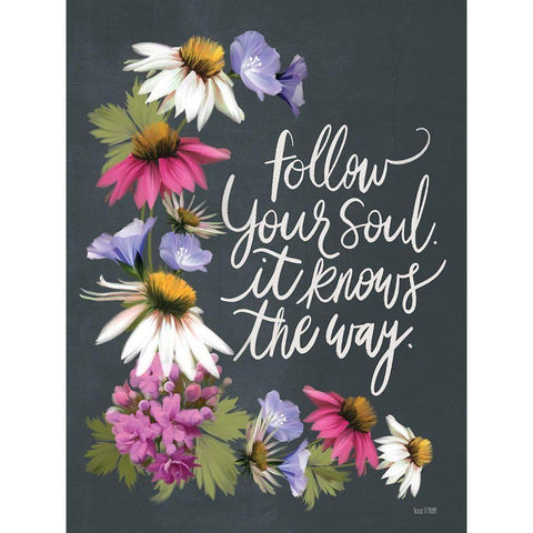 Follow Your Soul   Gold Ornate Wood Framed Art Print with Double Matting by House Fenway