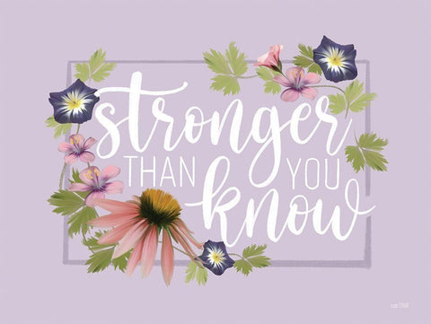 Stronger Than You Know White Modern Wood Framed Art Print with Double Matting by House Fenway