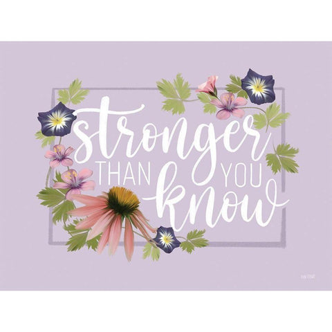 Stronger Than You Know Black Modern Wood Framed Art Print by House Fenway