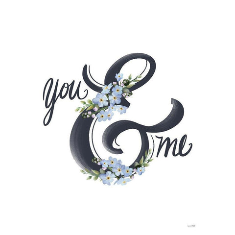 You And Me Gold Ornate Wood Framed Art Print with Double Matting by House Fenway