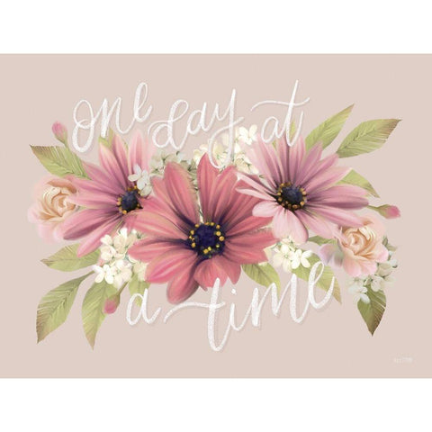 One Day at a Time Gold Ornate Wood Framed Art Print with Double Matting by House Fenway