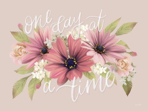 One Day at a Time Black Ornate Wood Framed Art Print with Double Matting by House Fenway